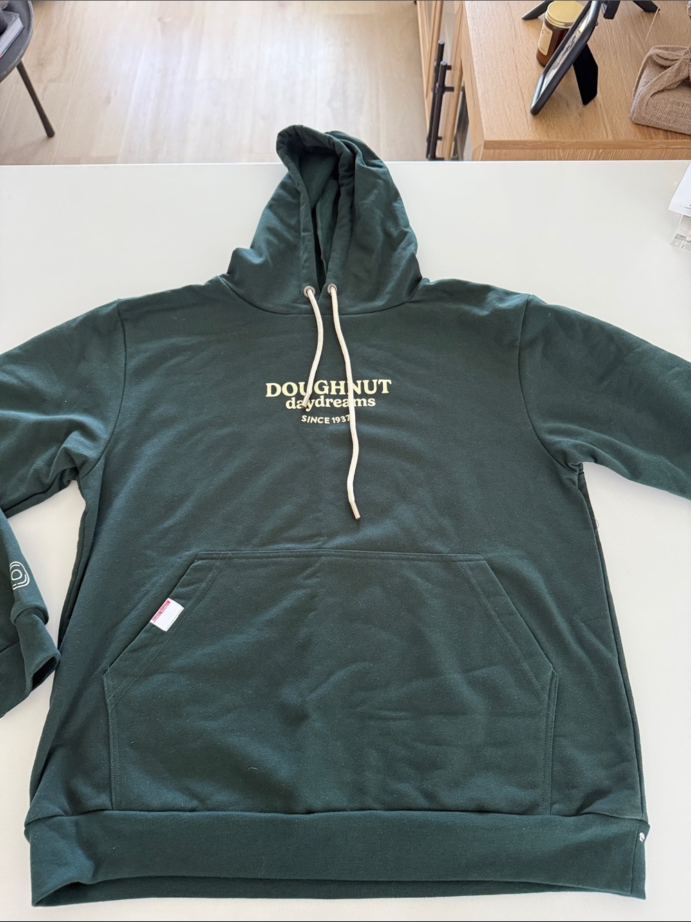 Doughnut Daydreams Men's Forest Green Crewneck Hoodie